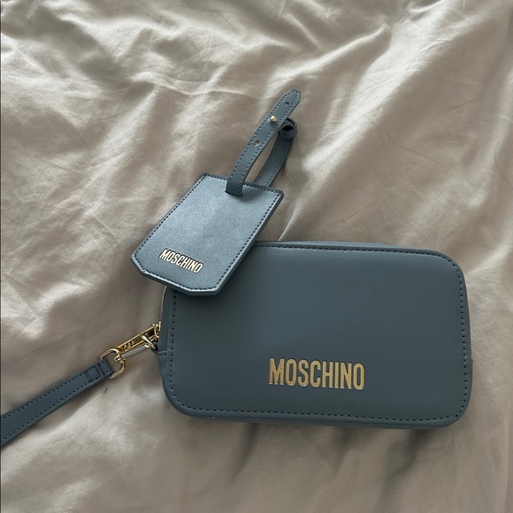 Moschino Sky Blue Crossbody with Gold Accents - Picture 2 of 2